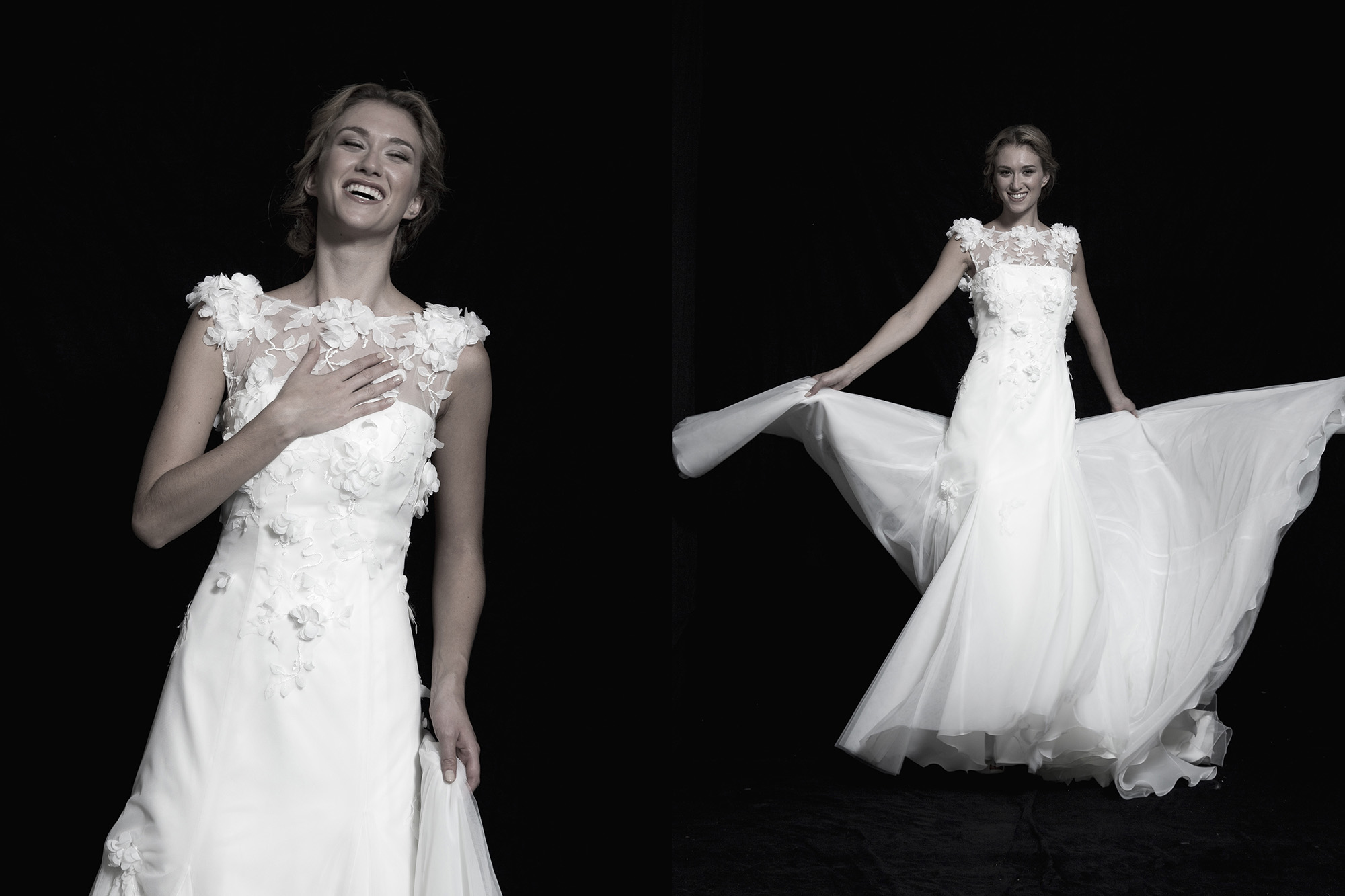 La sposa Anna Ceruti, una donna sobria, elegante e moderna.